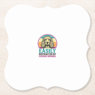 Porta-copo De Papel Camisa Vintage de Cachorro Cocker Spaniel Facilmen