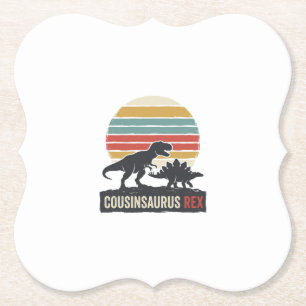 Porta-copo De Papel Camisa Vintage de Dinossauro Engraçado Cousinsauru