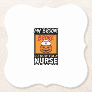 Porta-copo De Papel Camisa Vintage de Enfermeira de Halloween Abóbora