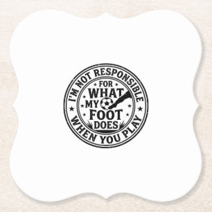 Porta-copo De Papel Camisa Vintage de Futebol Engraçada com Aviso no P