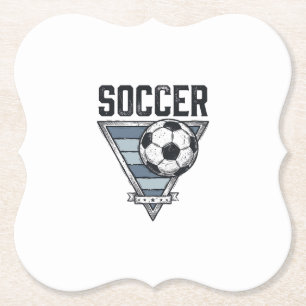 Porta-copo De Papel Camisa Vintage de Futebol Triângulo Emblema Design
