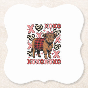 Porta-copo De Papel Camisa Vintage do Dia dos Namorados Vaca Fofa das
