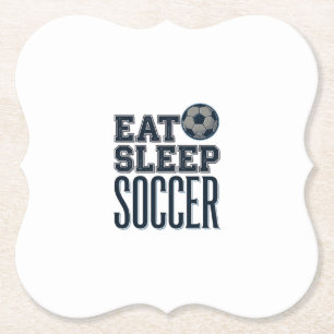 Porta-copo De Papel Camisa Vintage Eat Sleep Futebol Design (2)_1