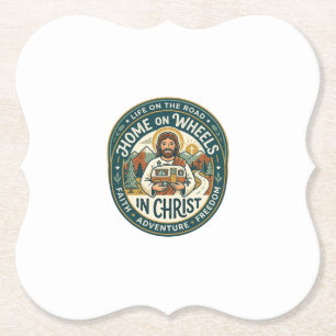 Porta-copo De Papel Camisa Vintage Jesus RV Camper Life Gráfico Cristã