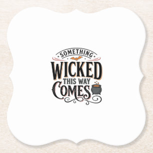 Porta-copo De Papel Camisa Vintage Something Wicked de Halloween Desig