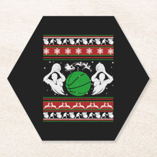 Porta-copo De Papel Camisas de Basquete - Camisa de Natal de Basquete