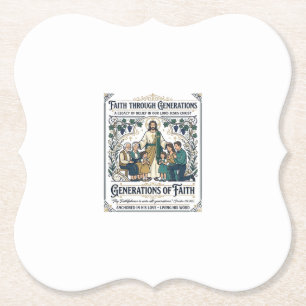 Porta-copo De Papel Camiseta Árvore Genealógica de Jesus Desenho Basea