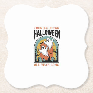 Porta-copo De Papel Camiseta Contagem Regressiva de Halloween Gráfico