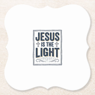 Porta-copo De Papel Camiseta Cristã Vintage Jesus é a Luz