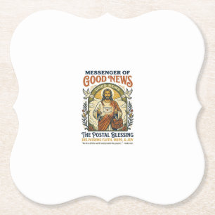 Porta-copo De Papel Camiseta de Entrega de Trabalhador Postal de Jesus
