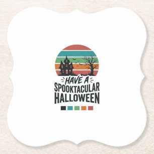 Porta-copo De Papel Camiseta de Gravura Vintage de Halloween Espetacul