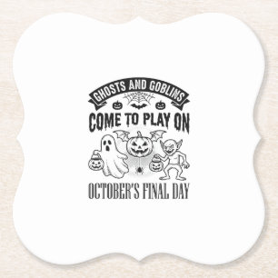 Porta-copo De Papel Camiseta de Halloween de fantasmas e duendes vinta