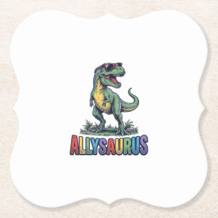 Porta-copo De Papel Camiseta de óculos de sol de dinossauro Allysaurus