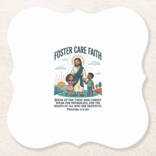 Porta-copo De Papel Camiseta Gráfica Adoção de Jesus Cuidados Foster C
