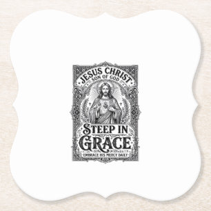 Porta-copo De Papel Camiseta Gráfica Amante do Chá Jesus Cristão