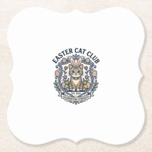 Porta-copo De Papel Camiseta Gráfica de Gato de Páscoa - Clube do Gato
