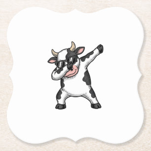 Porta-copo De Papel Camiseta Gráfica de Óculos de Sol de Vaca Dabbing