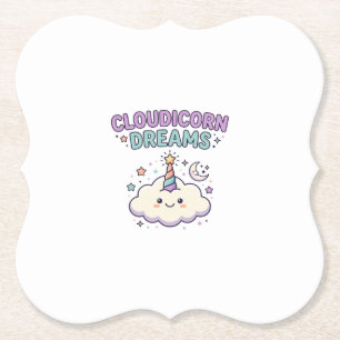 Porta-copo De Papel Camiseta Gráfica Tendência Sonhos Unicórnio Cloudi