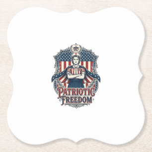 Porta-copo De Papel Camiseta Gráfica Vetorial de Enfermeira Patriota_1