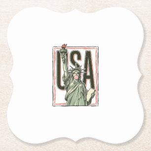 Porta-copo De Papel Camiseta Gráfica Vintage Bubblegum Estátua da Libe