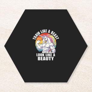 Porta-copo De Papel Camiseta sem Mangas Unicórnio Bodybuilding