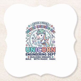 Porta-copo De Papel Camiseta T Unicórnio Engenharia Dept Bold Tipograf