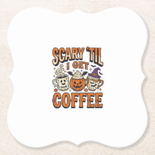Porta-copo De Papel Camiseta Vintage de Café no Halloween Assustador A