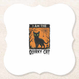 Porta-copo De Papel Camiseta Vintage de Gravura de Gato Excêntrico de 