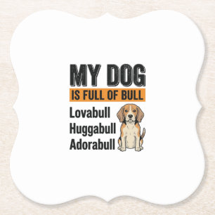 Porta-copo De Papel Camiseta Vintage Engraçada Meu Cachorro Está Cheio