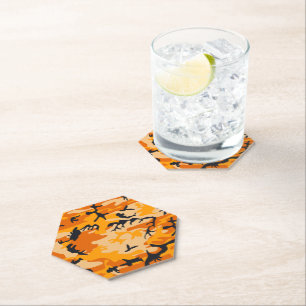 Porta-copo De Papel Camuflagem Laranja, Militar, Exército