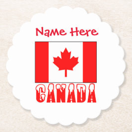 Porta-copo De Papel Canadá e Vermelho da Bandeira Canadense Personaliz
