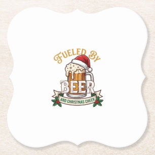 Porta-copo De Papel Caneca de Natal de Cerveja com Chapéu de Papai Noe