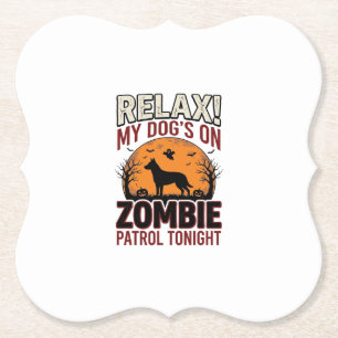Porta-copo De Papel Cão de patrulha zumbi Halloween Desenho de gravura