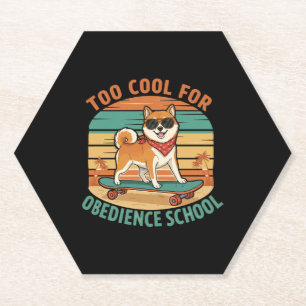 Porta-copo De Papel Cão de Skateboard Muito Descolado para a Escola de