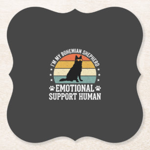 Porta-copo De Papel Cão de Suporte Emocional Humano Pastor Boêmio