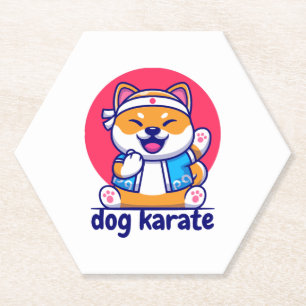 Porta-copo De Papel cão sabe karate