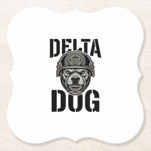 Porta-copo De Papel Capacete Bulldog Delta Dog Design de Gravura Vinta