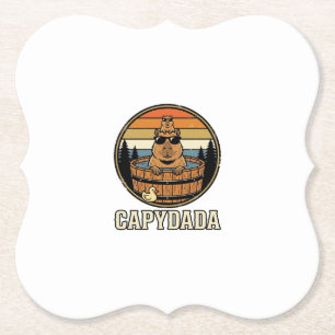 Porta-copo De Papel Capydada Capivara Pai Retro Banheira de Hidromassa