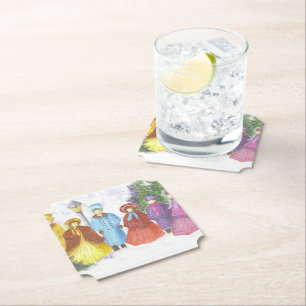 Porta-copo De Papel Caroleiros de Natal