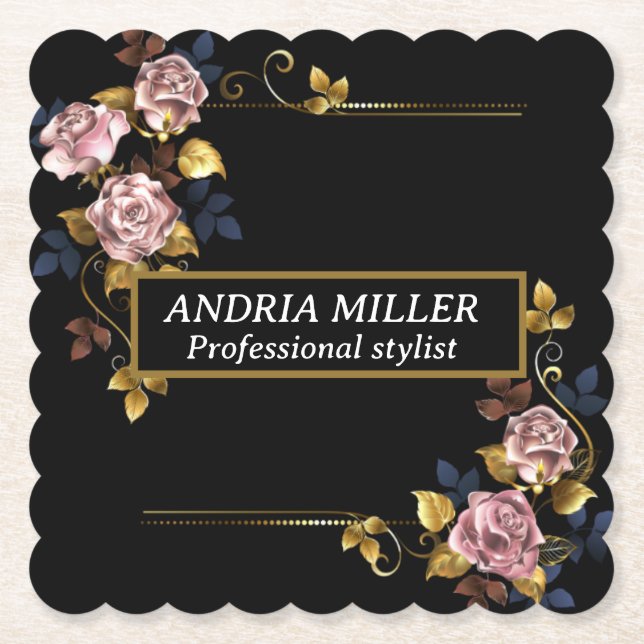 Porta-copo De Papel Cartão de visita de Dobragem profissional de Chic  (Frente)