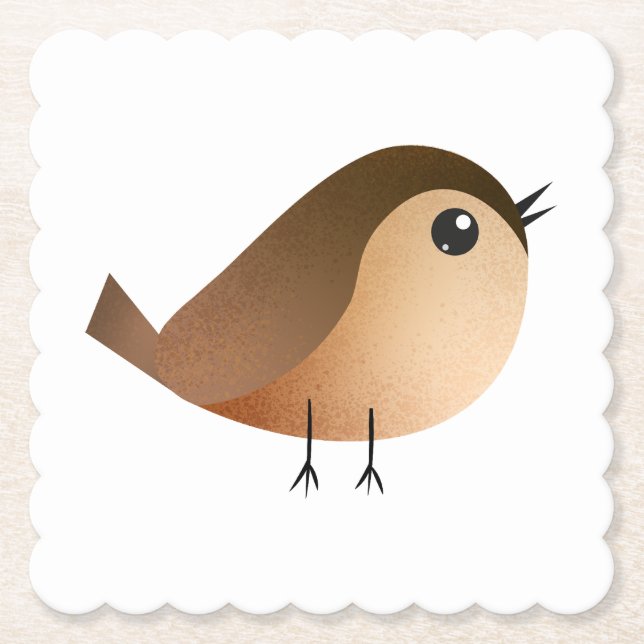 Porta-copo De Papel Cartografia de Pássaro Sparrow (Frente)