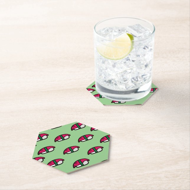 Porta-copo De Papel Cartoon Kawaii Sushi, Arroz de Peixe e Algas Marin (Insitu)