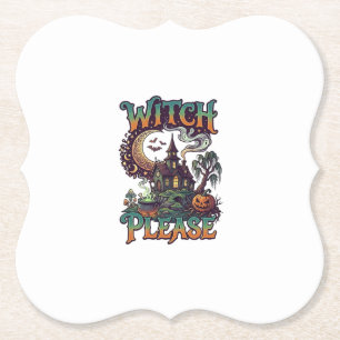 Porta-copo De Papel Casa Assombrada Witch Please Cauldron Lua Crescent