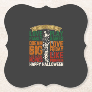 Porta-copo De Papel Casa Feliz Halloween Monstros Teias de Aranha