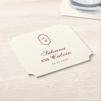 Porta-copo De Papel Casamento Burgundy Xadrez Retro Elegante