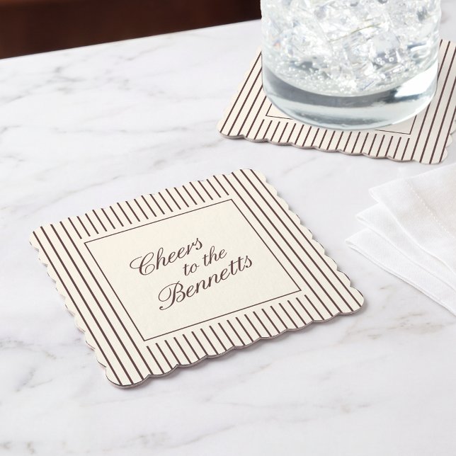 Porta-copo De Papel Casamento Dark Burgundy Escrito Clássico (Criador carregado)