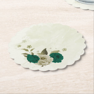 Porta-copo De Papel casamento das flores verdes esmeraldas