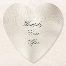 Porta-copo De Papel Casamento de Couro Branco Faux Leather