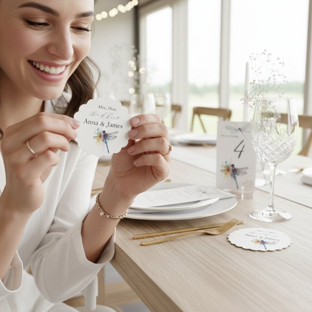 Porta-copo De Papel Casamento de Dragonfly, personalizado (Criador carregado)