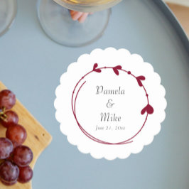 Porta-copo De Papel Casamento de Ferida Simples do Coração Vermelho de